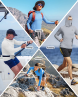 Chemise de protection solaire à manches longues pour homme, à capuche, UPF 50+, séchage rapide, pour la pêche, la natation, le surf, logo personnalisé