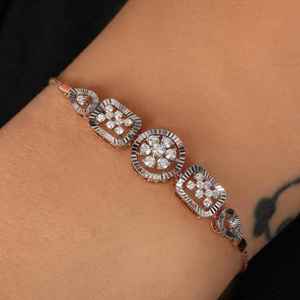 Moissanite Adjustable Chain Bracelet 925 Sterling Silver Plated Hip Hop Style Trendy Unisex Jewelry Daily Wear Birthday Gift - Product Image 5