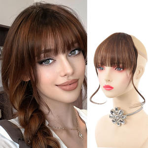 วิกผม LH115 24 แบบมีหน้าม้า  ไรผมธรรมชาติ ใยสังเคราะห์คาเนคาลอน สีน้ำตาล สำหรับผู้หญิง สไตล์มังงะญี่ปุ่น บางเบา มีผมด้านข้าง - Product Image 3