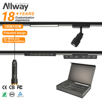 ALLWAY Système d'éclairage sur rail magnétique pour l'intérieur de la maison Projet Aluminium PC 10 Watt COB Magnetic Led Track Light