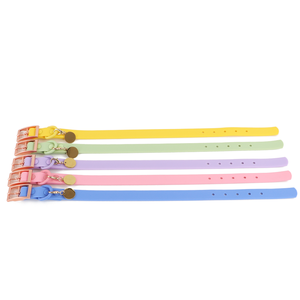Correa recubierta de silicona para perro, conjunto de Collar de PVC liso con placa de nombre y personalidad, resistente al agua - Product Image 4