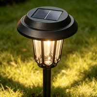 Lampe solaire pour pelouse, lumière de jardin en cristal, alimentée par batterie, angle de faisceau de 120 degrés, lumière chaude douce 2700K
