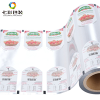 Film Plastik Laminasi Segel Panas Penghalang Tinggi Kelas Makanan PET/AL/PE/BOPP/CPP untuk Mesin Pengemas Otomatis Saus Tomat Selai