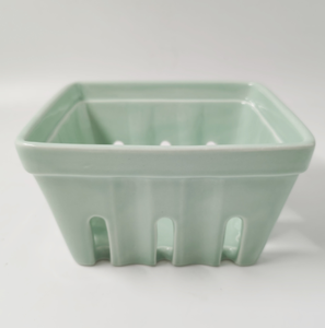 Panier à fruits et légumes carré en céramique écologique personnalisé pour les raisins et les fraises, pour un usage domestique - Product Image 1
