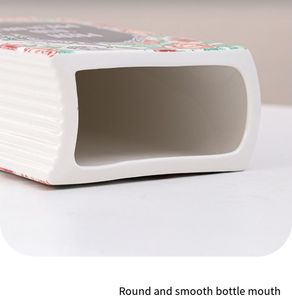 Vases en forme de livre mignons et luxueux de style nordique, décoration personnalisée pour le bureau, le salon, <span class=keywords><strong>la</strong></span> maison, vase en céramique en forme de livre pour fleurs - Product Image 4