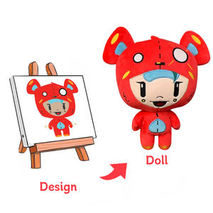 الشركة المصنعة تصميم شخصي مخصص القطيفة قلادة والحيوانات الأليفة أو نجمة البوب أفخم اللعب شخصية مع الملابس القابلة للإزالة - Product Image 3