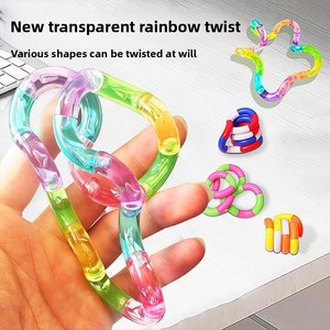 Jouet anti-stress transparent arc-en-ciel, jouet pour les doigts pour enfants, adolescents et adultes - Product Image 4