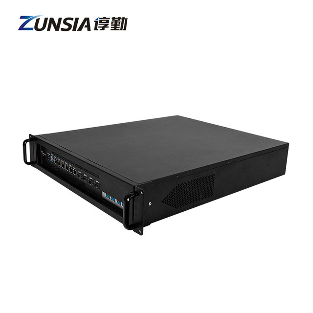 OEM 2U Server Rack Mount Case 2*PSU 6 Lan 4 SFP+ 10G 12th LGA 1700 H610 Industrial Pfsense Firewall Mini PC 2U Rackmount Chassis