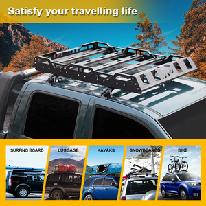 Barres de toit robustes JINHUIJU pour 4x4, panier de chargement, porte-bagages, boîte de transport pour accessoires universels de voiture, en acier - Product Image 4