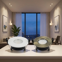 Nouveau Downlight Encastré LED Dimmable 4 CCT Ignifuge IP65 SMD à Double Puissance Réglable, Angle de Faisceau 60 Degrés pour Éclairage Intérieur