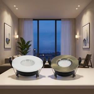 Downlight encastré LED dimmable 4 CCT, résistant au feu, <span class=keywords><strong>IP65</strong></span>, double puissance réglable, angle de faisceau 60 degrés, pour éclairage intérieur européen - Product Image 1
