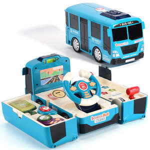 Jouet de Puzzle d'Autobus Scolaire Offre Spéciale Jeu de <span class=keywords><strong>Volant</strong></span> de Simulation pour Enfants Cadeau de Voiture en Plastique pour 2-4 Ans et 5-7 Ans - Product Image 1