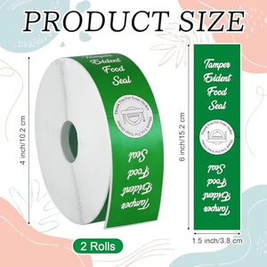 Etiquetas de Seguridad a Prueba de Manipulación ODM para Entrega de Alimentos, Etiquetas de Sello Rojas para Cajas de Pizza, Envases de Bebidas, Cinta de Seguridad para Empaques de Alimentos - Product Image 3