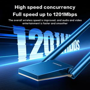 Adaptateur réseau UGREEN USB WiFi 6 pour PC portable AX1800 1201Mbps 5G 2.4G Dual Band WiFi Dongle High Speed USB3.0 Wireless Network Adapter - Product Image 5
