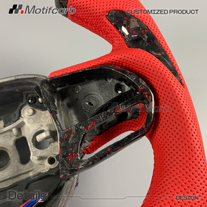Volante Deportivo Personalizado de Fibra de Carbono Forjado Rojo Estilo F1 para Dodge Charger Challenger Hellcat SRT R/T GT SXT 2013-2023 - Product Image 4