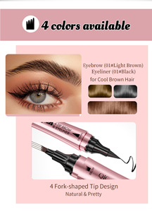ดินสอเขียนคิ้วและอายไลเนอร์ 2-in-1 แบบ 4 หัว ไมโครเบลดดิ้ง กันน้ำ ติดทนนาน สีชัดเป็นธรรมชาติ ช่วยเสริมคิ้วให้ดูสวย - Product Image 6