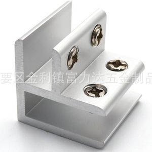 Clip de fixation en alliage d'aluminium pour verre, connecteurs à 90 degrés pour vitrine, installation facile - Product Image 4