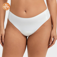 Paquete de 5 bragas de algodón transpirables sin costuras, invisibles, a prueba de efecto camel toe, de cintura media, para deportes y yoga, para mujer