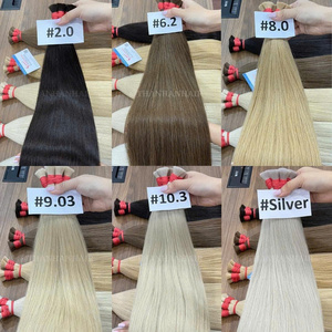 Paquete de extensión a granel de cabello humano virgen Remy vietnamita de alta calidad 100g Thanh an Hair Todos los colores Sin desprendimiento Sin enredos - Product Image 6