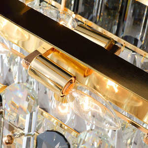 Lustre Led en Cristal de Luxe Moderne K9 Suspension Rectangulaire avec Réglage de la Hauteur pour Salle à Manger Lampe de Taille Moyenne - Product Image 4