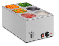Chauffe-Plats Électrique Portable en Acier Inoxydable pour Buffet de Restaurant, Bain-Marie de Table 1/3 GN