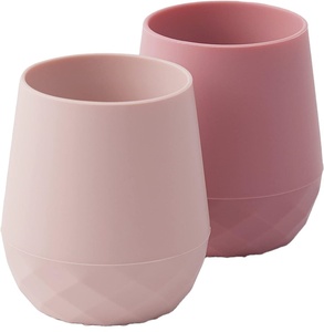 CYX Usine Directe Sans BPA Pour Tout-Petit Gobelet Auto Incassable Facile à Grip Silicone Bébé Formation Tasses Minuscules Tasses Ouvertes - Product Image 1