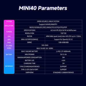 Consola de Juegos Portátil MINI40 2026, Pantalla HD de 4.0'', 30+ Emuladores Clásicos, WiFi, <span class=keywords><strong>Mini</strong></span> Consola Retro de Bolsillo - Product Image 6