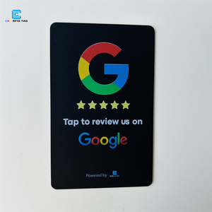 <span class=keywords><strong>Carte</strong></span> de visite professionnelle personnalisée avec NFC pour les médias sociaux et les avis Google - Product Image 1