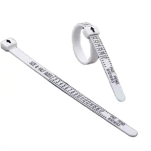 Medidor de tamanho de dedo reutilizável, ferramenta para joalheria, 1-17 anéis dos EUA, ferramenta de medição de tamanho, régua de medição de tamanho de dedo americano e americano, ideal para círculos