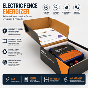 Energizador <span class=keywords><strong>de</strong></span> Cerca Eléctrica <span class=keywords><strong>de</strong></span> 3.5J y 30km, CA/CC, <span class=keywords><strong>Cargador</strong></span> <span class=keywords><strong>de</strong></span> Cerca Eléctrica <span class=keywords><strong>de</strong></span> 12V con Batería para Ganado, Caballos y Ovejas - Product Image 1