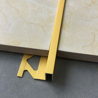 Profilé d'angle en aluminium pour carrelage, garniture métallique pour carrelage céramique, vente en gros sur mesure, usine de Foshan
