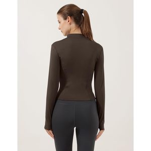 Veste de sport légère à fermeture éclair intégrale pour femme FOXA, coupe ajustée, avec trous pour les pouces, idéale pour la course à pied, l'entraînement et la salle de sport - Product Image 5
