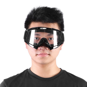 ヘルメットゴーグル 防風防塵スポーツグラス オートバイオフロードアウトドアライディング用 (ブラック) - Product Image 6