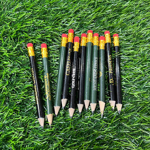 144 Pensil Golf <span class=keywords><strong>Mini</strong></span> Pendek Hijau Bentuk Heksagonal Bulat # 2 Pensil 3.5" Cetak Kustom HB 10cm - Product Image 3