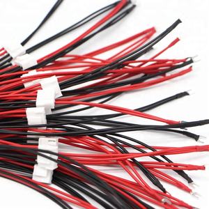 Kabel Adaptor Micro Male/Female <span class=keywords><strong>2</strong></span>-Pin 1.25mm 50mm/100mm Hitam Merah Tembaga Murni 30AWG PVC 12V WLBE XHP-6 OEM/ODM untuk Elektronik - Product Image 2