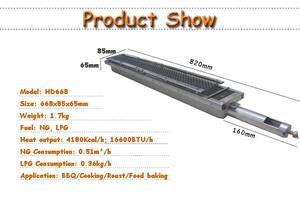 Calentador de quemador de gas catalítico infrarrojo de ahorro de energía para parrilla de barbacoa y <span class=keywords><strong>estufa</strong></span> de barbacoa HD668 - Product Image 4