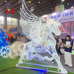 Fabricante grandes decoraciones para festivales luces Led carruaje de caballos <span class=keywords><strong>Cenicienta</strong></span> para Navidad boda decoración de vacaciones - Product Image 2
