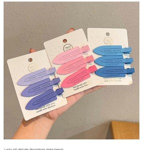 Pinza para el pelo sin costuras con diseño avanzado de colores, estilo INS, para flequillo, pinza de pico de pato, accesorio para el cabello lateral - Product Image 3