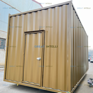 Bureau conteneur pliable de 20 pieds, bureau modulaire préfabriqué extérieur, pod de bureau avec cuisine complète, eau chaude/froide, salle de bain, 110V/220V (acier) - Product Image 4