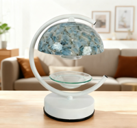 Diffuseur de parfum électrique en verre et métal pour cire fondue avec minuterie et fonction de gradation, pour la décoration d'ambiance à la maison