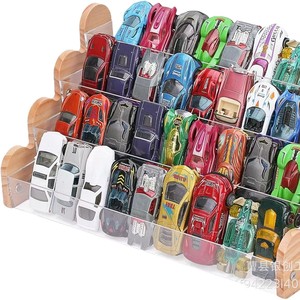 Wooden Toy Car Storage Rack 4 Layers Transparent Acrylic <b>Shelf</b> For Children <b>Desktop</b> Display Case - Product Image 5