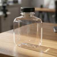 Gobelet en plastique jetable pour jus 250ML 350ML 500ML, bouteille en plastique pour boissons froides à haute perméabilité