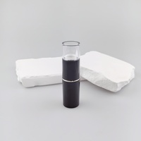 Tube à lèvres vide noir élégant personnalisé avec logo, design simple, emballage en plastique, tube rond pour gloss à lèvres, pour cosmétiques