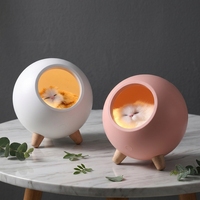 Veilleuse de bureau en ABS pour enfants Mini lampe de table décorative Usb pour chat