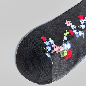 Chaussettes à fleurs <span class=keywords><strong>pour</strong></span> femmes, vente en gros, <span class=keywords><strong>bas</strong></span> en nylon <span class=keywords><strong>pour</strong></span> femmes, <span class=keywords><strong>bas</strong></span> d'été fins en soie transparente, <span class=keywords><strong>bas</strong></span> en cristal, - Product Image 6