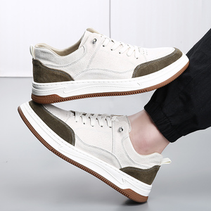 Baskets basses en cuir véritable de haute qualité, personnalisées pour la vente en gros, avec impression personnalisée, style vieilli, pour hommes, chaussures de marche - Product Image 4
