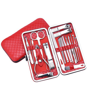 WELLFLYER in acciaio inox Kit professionale Manicure <span class=keywords><strong>Pedicure</strong></span> Set callo strumento di rimozione delle unghie con custodia da viaggio - Product Image 1