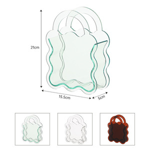 Hochwertige Maßgefertigte Acryl-Vase Transparente Farbenfrohe Wohnzimmer Trockenblumen Geometrische Blumenvase Dekoration - Product Image 1