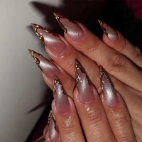 Uñas Postizas Elegantes con Punta Francesa, Solución Integral OEM ODM, Resistentes a Impactos, Alta Flexibilidad, Kit de Accesorios, Venta al Por Mayor