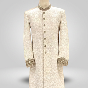 New BEAUTIFUL & Stylish-Indo-Western WHITE Sherwani with <b>Pant</b> Men's Suits & Blazer>Men's Suits - Product Image 3